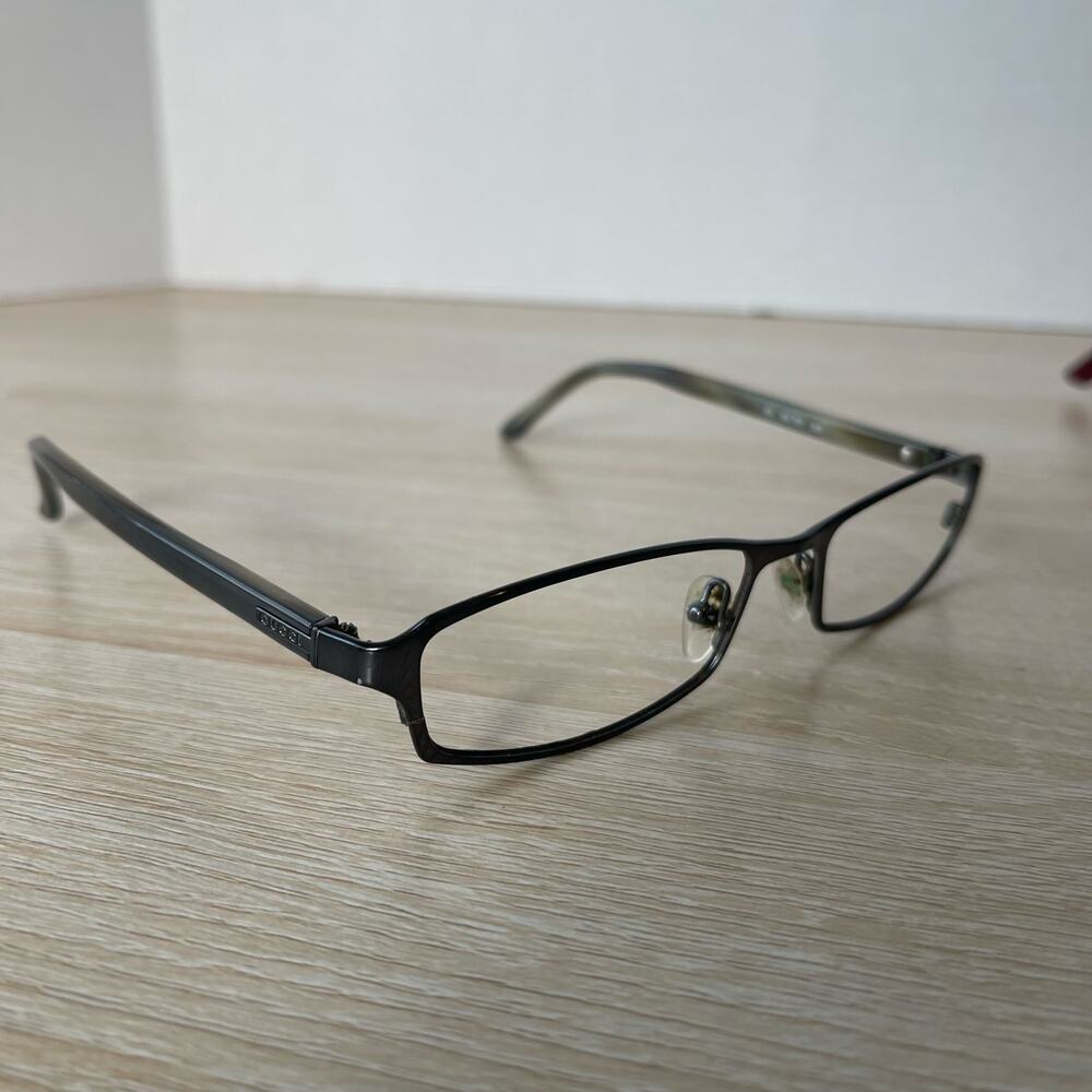 Gucci GG1721 3U5 Women's Eyeglasses Gunmetal Blue Gray Frames Only 53-16-135